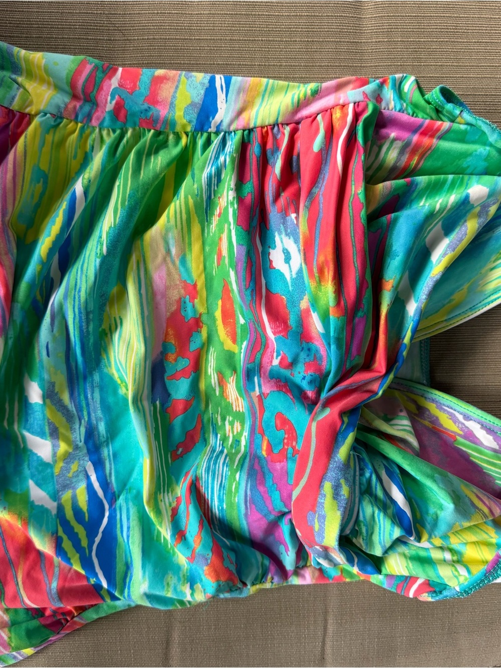 Vibrant Multicolor Abstract Print  32B  and XS/small bottom 2 piece Ralph Lauren